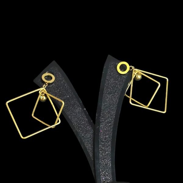 gold tone dangler earrings