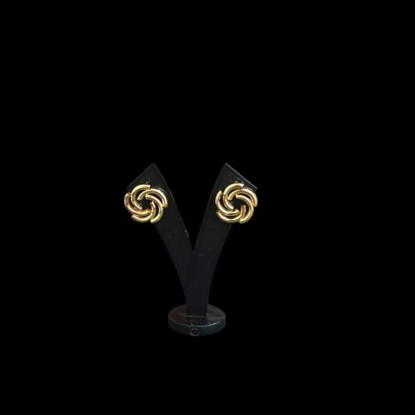 Gold-colored swirl earrings