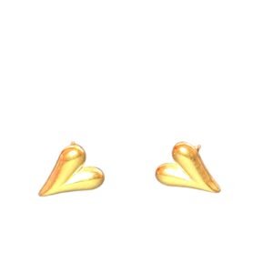 Golden Heart Anti-Tarnish Earrings