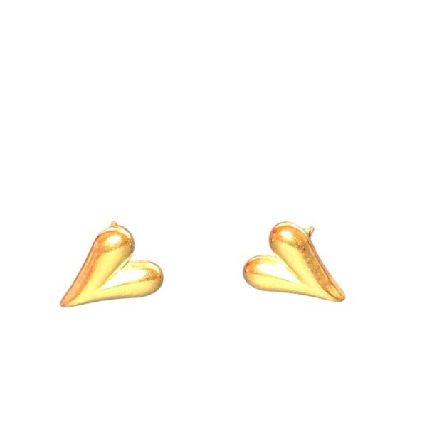 Golden Heart Anti-Tarnish Earrings