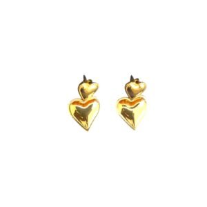 Double Heart Anti-Tarnish Earrings