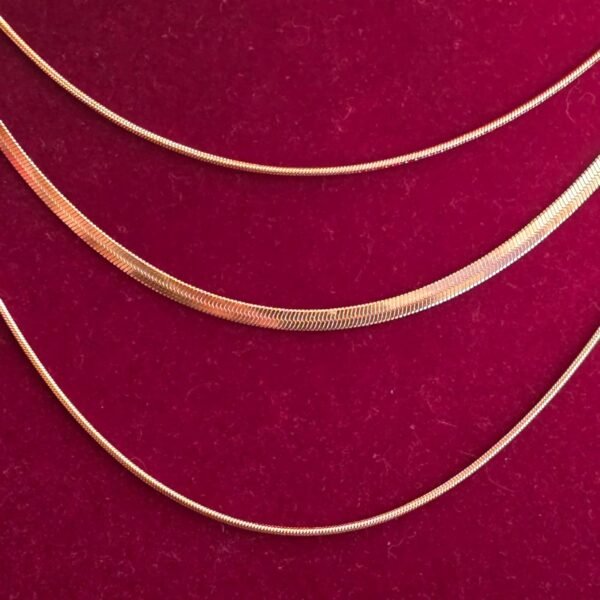 Layered Gold Herringbone Chain